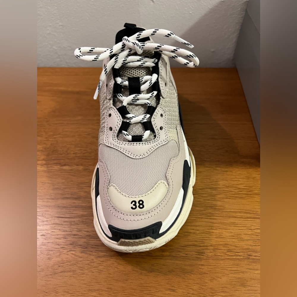 Balenciaga Triple S Sneakers - grey mesh and leather